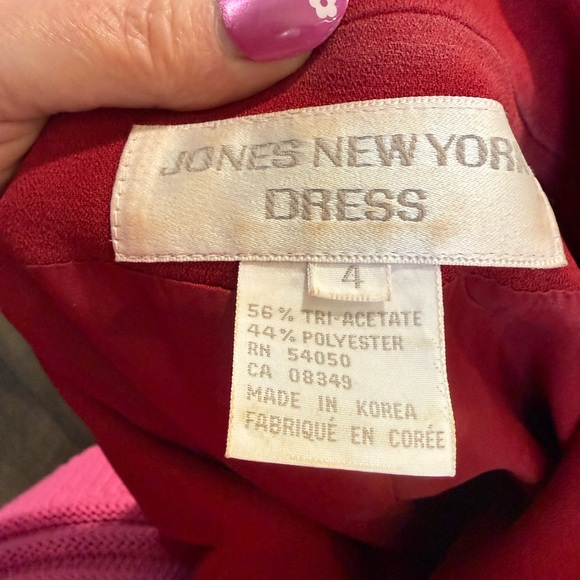 Jones New York Elegant Red Midi Dress - Picture 4 of 9